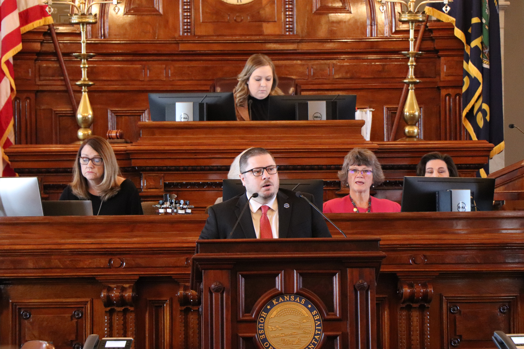 Nick Hoheisel speaking on the floor of the Kansas House
